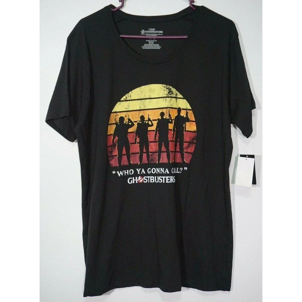 Ghostbusters Who You Gonna Call? Women 2XL‎ Black Retro T-Shirt NEW